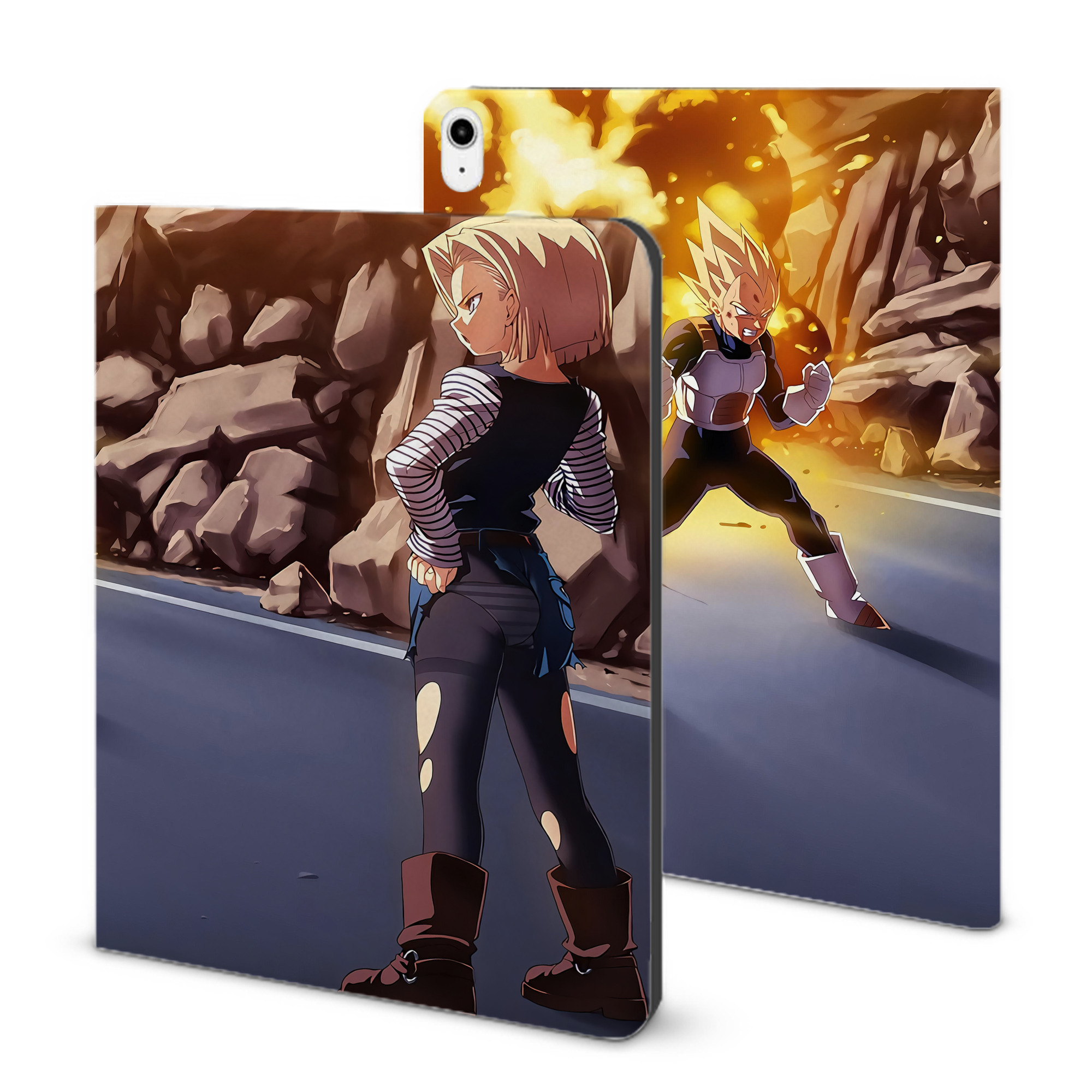 （画像用） ドラゴンボール DRAGON BALL IPadケース ペンホルダー付き ブックスタイルデザイン